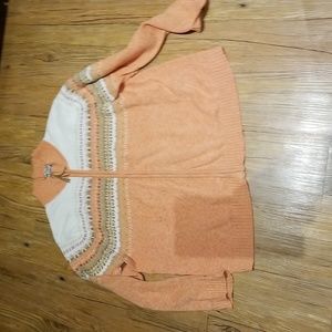 Tiara women zipper front patterned sweater EUC sz 1X